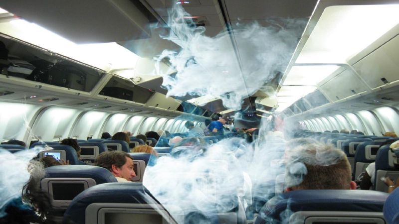 потому что в самолете нельзя курить